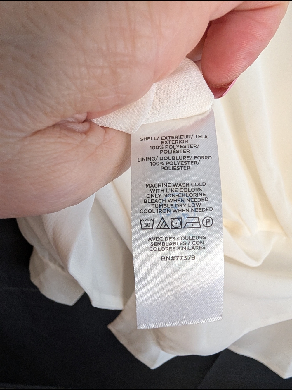 Ann Taylor Ivory Surplice Wrap Blouse - Picture 4 of 7